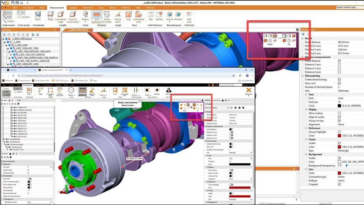 New features of 3DViewStation v2024.4.415 - Advanced 3D measurement menu