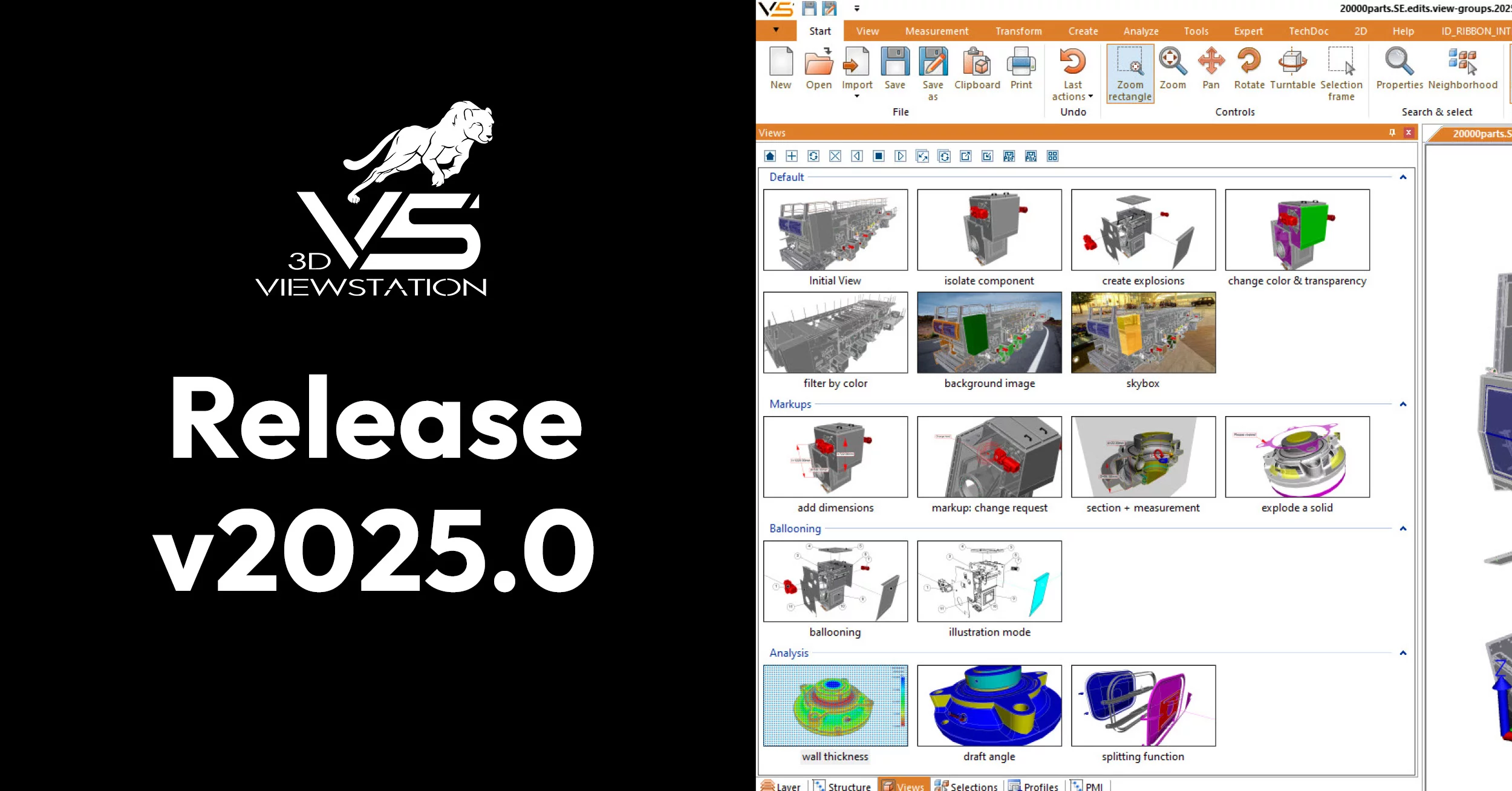 3DViewStation Release 2025.0 Groupement des vues